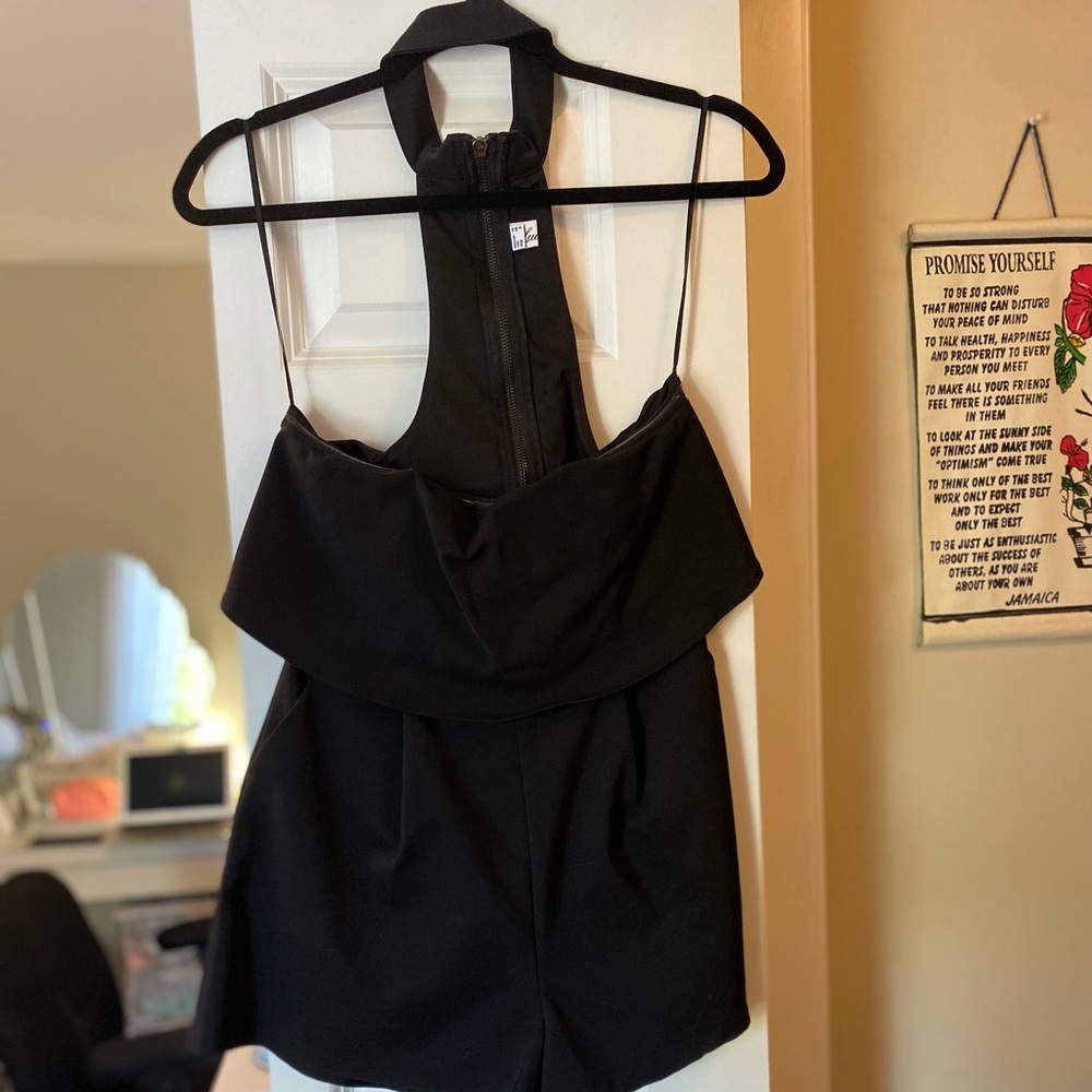 Sexy Black Strapless Romper